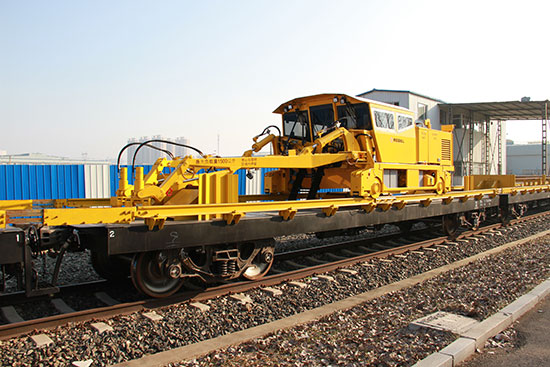 Longitudinal rail changing wagon group